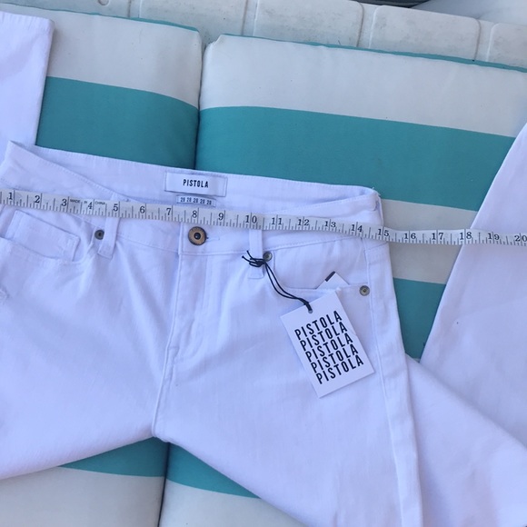 NWT Pistola Jennifer Distressed High Waist Skinny White Jeans - Picture 7 of 10